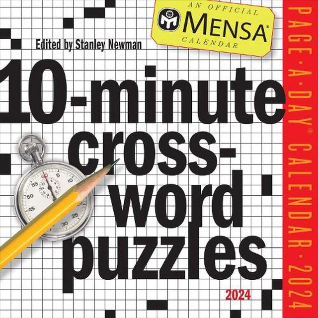 MENSA 10MINUTE CROSSWORD Puzzles PageADay Calendar 2024 For