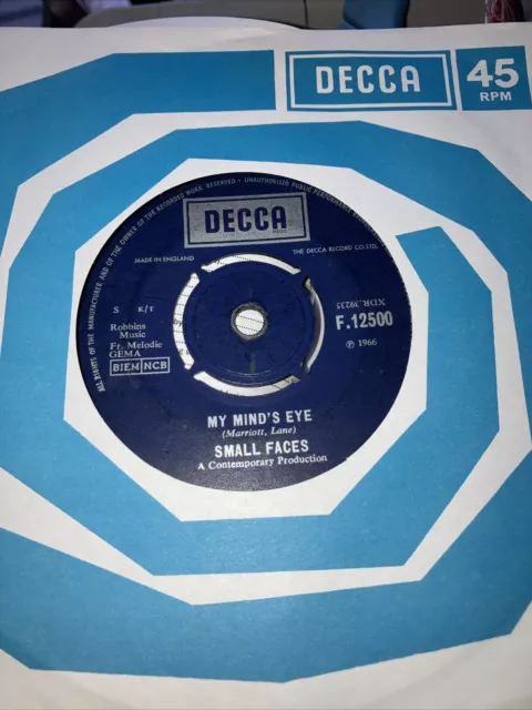 SMALL FACES UK 7" Single 45 MY MIND'S EYE Mod R&B Rock Decca