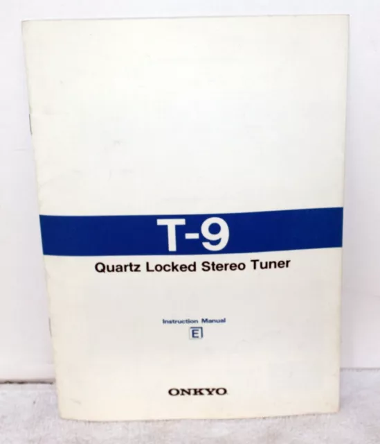 Vintage Onkyo T-9 Quartz Locked Stereo Tuner Instruction Spec Manual ~ 1975