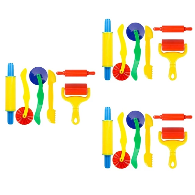 63 piezas hágalo usted mismo color molde plástico lodo conjunto kit de herramientas de masa inteligente con