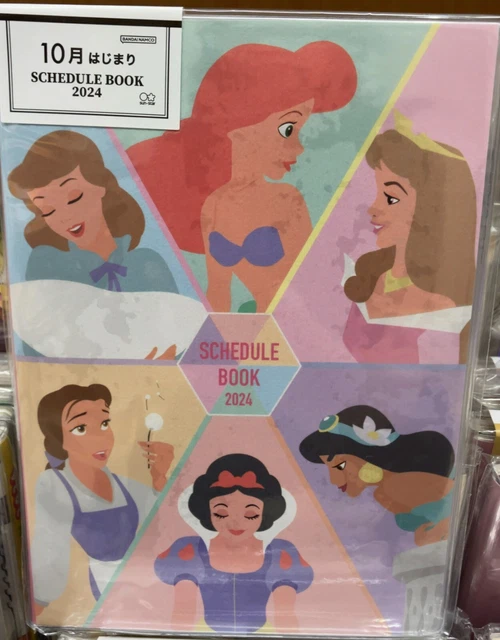 DISNEY PRINCESS B6 Diary Planner 2024 Schedule Book Monthly Ariel Snow