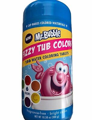 Mr. Colores de bañera gaseosa burbuja, surtidos colores de agua de baño, 150 quilates - paquete de 2