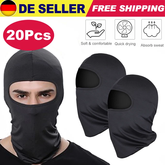 20 Pack Sturmhaube Motorrad Sturmmaske Fahrrad Kopfhaube Halswärmer atmungsaktiv