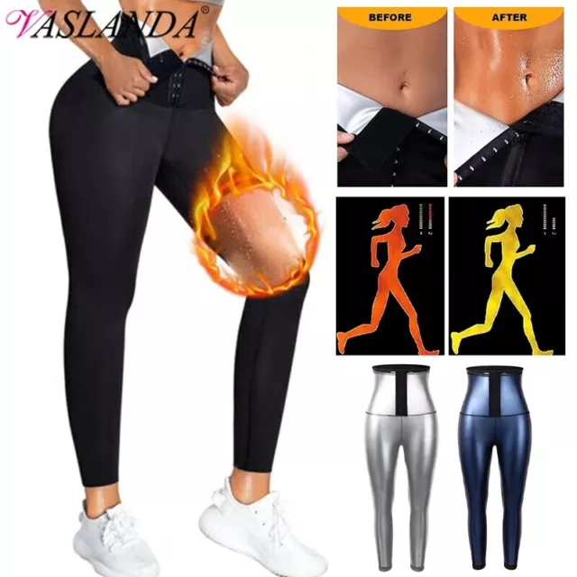 Women Sauna Slimming Leggings Fat Burning Thermo Sweat Pants Thigh Slim  Trainer