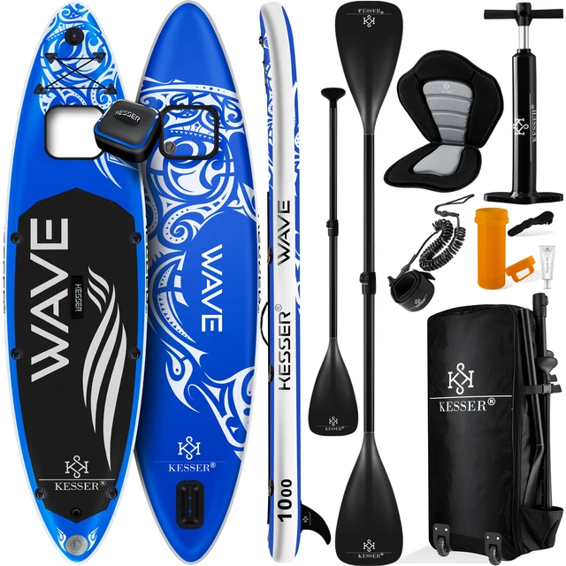 RETOURE SUP BOARD Set Stand Up Paddle aufblasbar Sichtfenster Surfboard