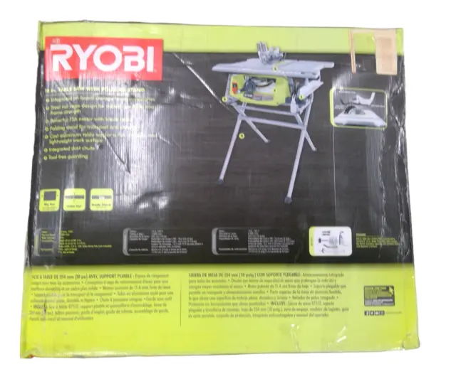 USED - RYOBI RTS12 15amp 10" Table Saw w/ Folding Stand