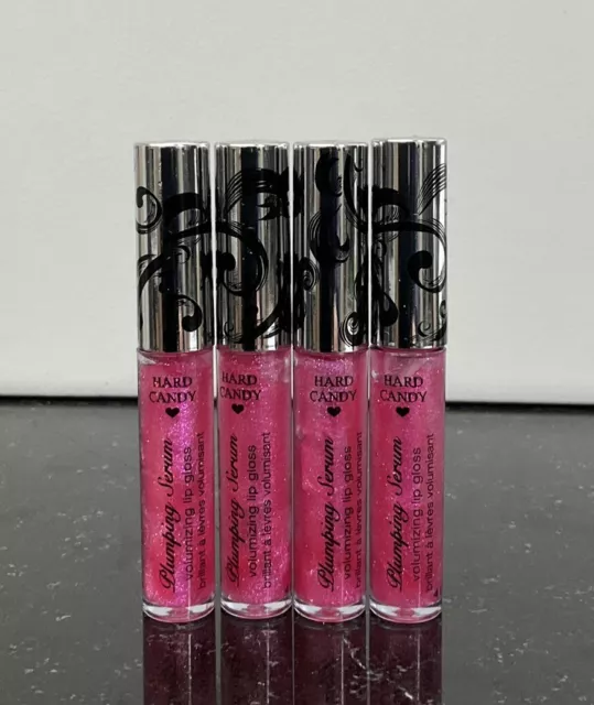 Hard Candy Plumping Serum Volumizing Lip Gloss PINKY TRAVEL SIZE LOT OF 4