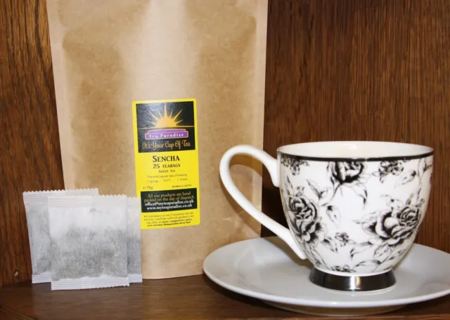 Sencha Green China tea, loose leaf and TEA BAGS by MYTEAPARADISE, from £1.49 3