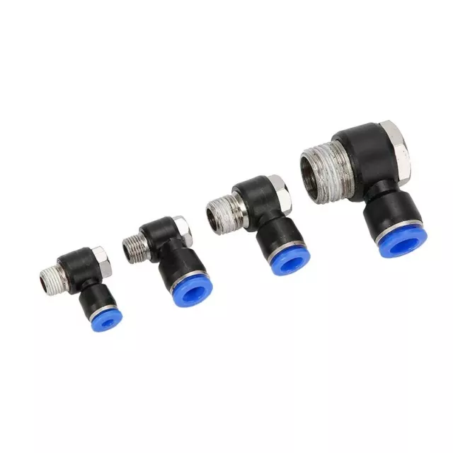 M5-1/2" BSP Male to 4-12mm pneumatic Elbow fitting Push fit L Hex