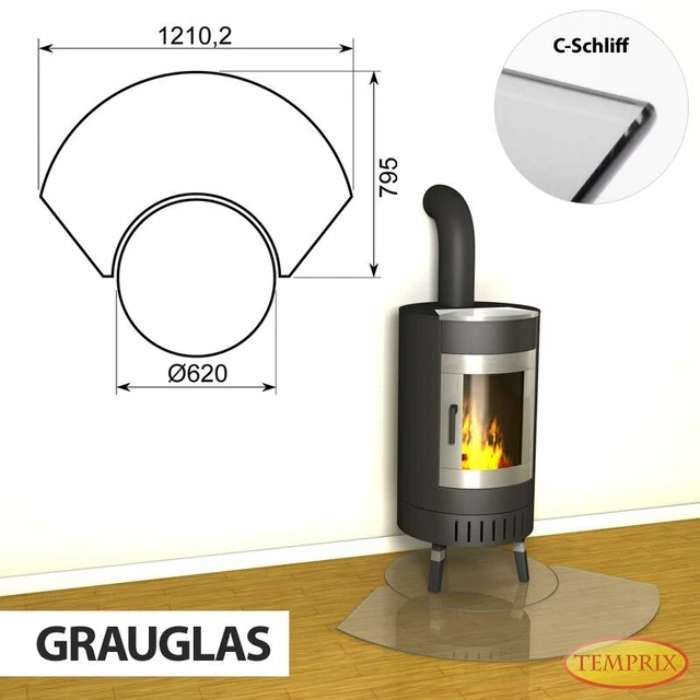 Estufa Placa de Fondo Cristal Protección Chispas Plancha Horno