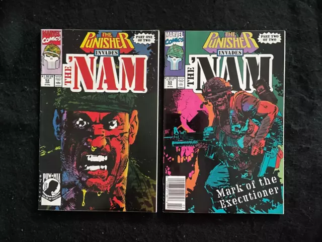 Punisher Invades The "NAM LOT of 2 1991 Marvel Comics VERY HIGH GRADE