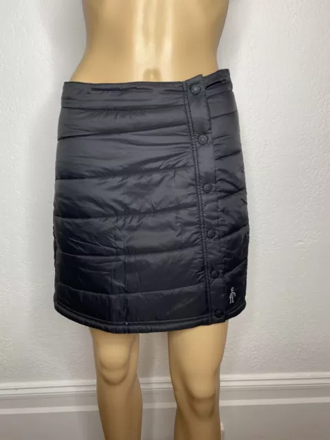 SmartWool Skirt PhD Smartloft Quilted Women’s Size L Nylon Snap Puffer Black