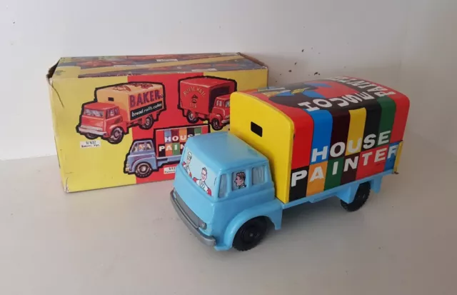 Vintage Wells Brimtoy House Painter Painters Lorry 633. Series 600. Tin toy