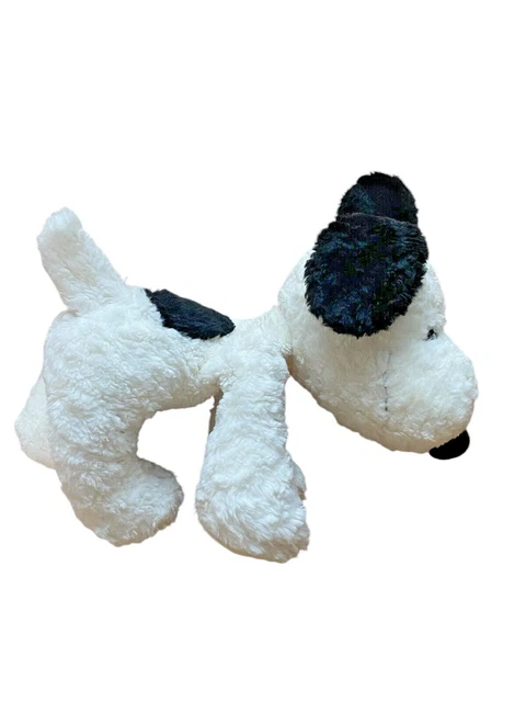 Chien en peluche sur roulettes de bois à tirer