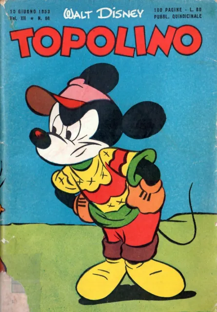 [668] TOPOLINO ed. Mondadori 1953 n. 68 stato Buono