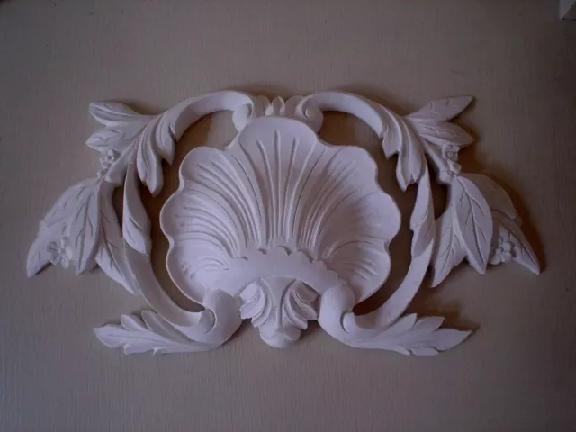 Ornate White Center Piece Furniture Moulding Fireplace Moulding White Resin