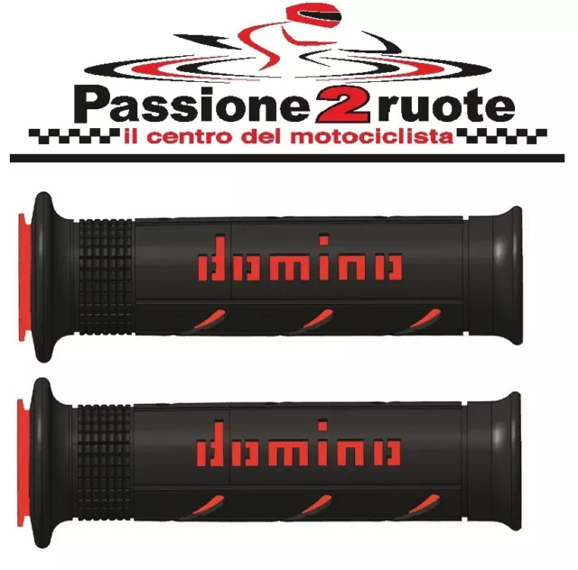 manopole Domino XM2 nero rosso Ducati Monster 600 620 695 696 750 796 800 900