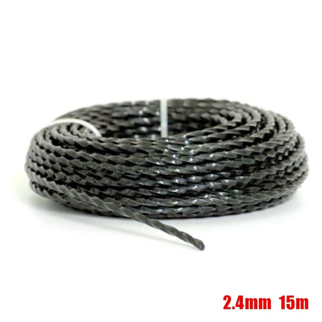 Cordon Tressé Noir 6mm 25m BENECREAT - Corde Souple Polycoton Pour Vêtements Et Artisanat