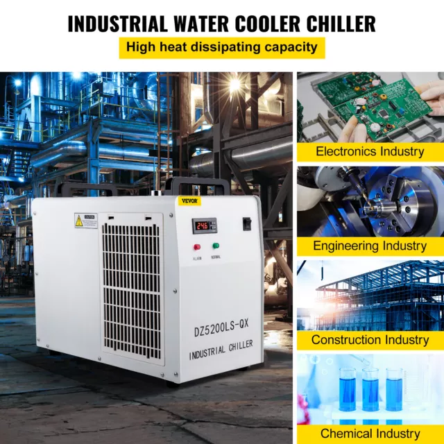 CW-5200 Enfriador de Agua Industrial 130W/150W Tubo Laser Water Chiller 10L/min 2