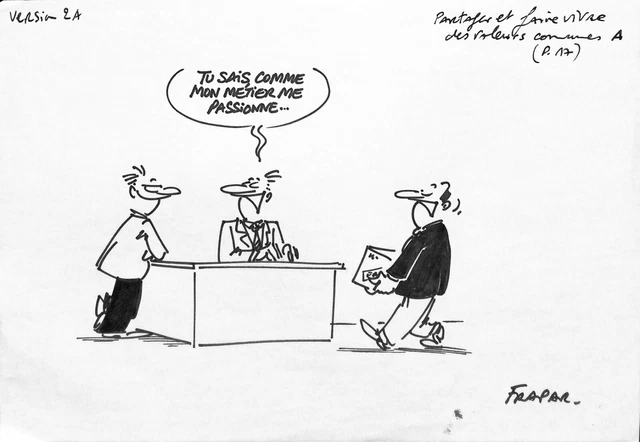 HUMOUR - PRESSE] François FRAPAR : Le petit Larousse, Dessin Original