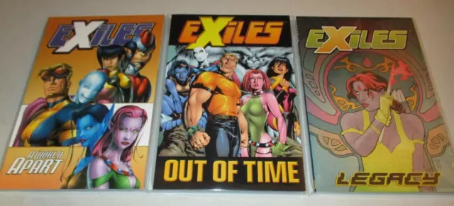 Exiles vol. 2 3 4 (TPB Softcover, Lot of 3) A World Apart, Out of Time, Legacy