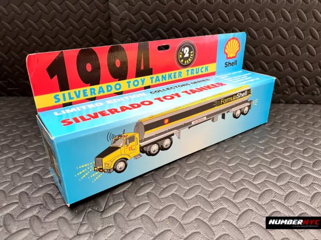 VINTAGE Shell Oil Tanker Truck 1994 Silverado Toy Tanker With Lights & Sound