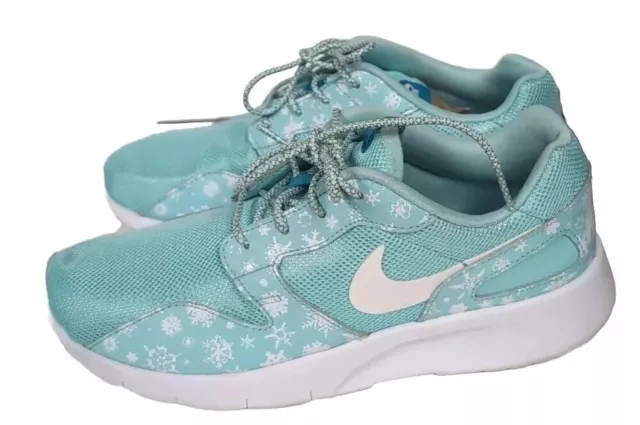 Nike Girls Kaishi Teal White Running Shoes Size 6Y CLEAN Sneakers 749523-401