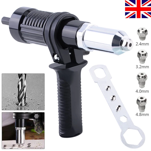 Electric Rivet Pop Nut Gun Cordless Drill Adapter Riveting Riveter Insert Tool