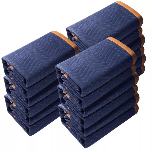 VEVOR Moving Blankets Packing Blankets 80" x 72" Furniture Pads 12-Pack 65 lb/dz