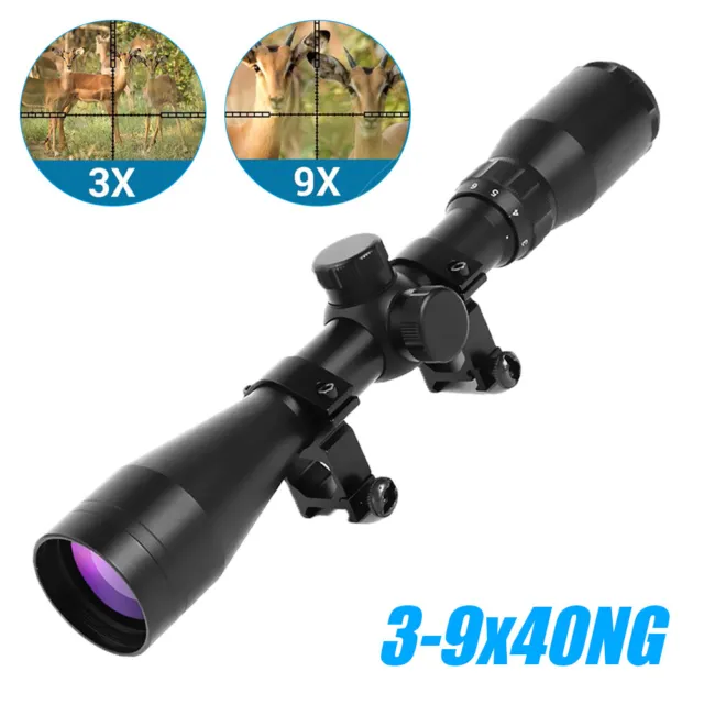 3-9x40NG Hunting Optic Riflescope Airsoft Sniper Scope Fully Multi-purple Coated