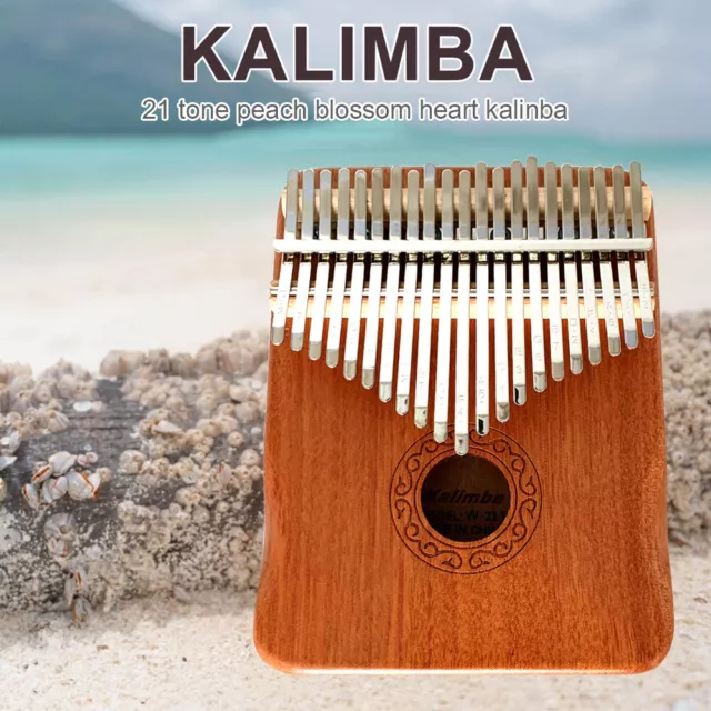 Wooden Kalimba 21 Key Finger Thumb Piano Mbira Acacia Musical Instrument Gifts