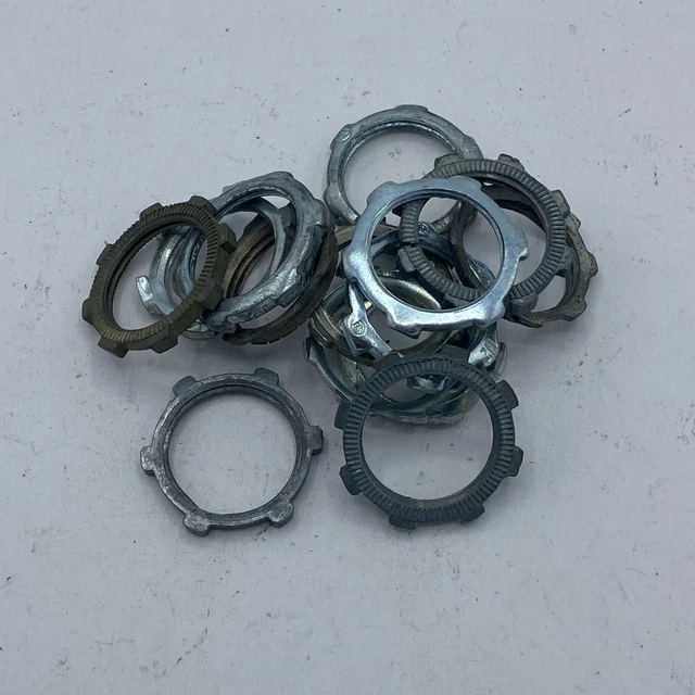 LOT OF 5 Conduit Locknut 3/4'', Rigid Conduit Locknut