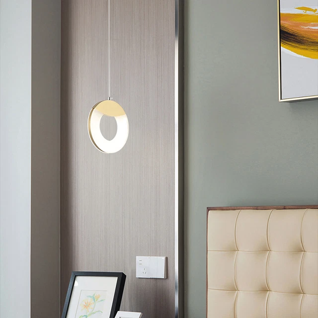 Modern Chandelier Round Shaped Hanging Light Acrylic LED Pendant Ceiling Fixture