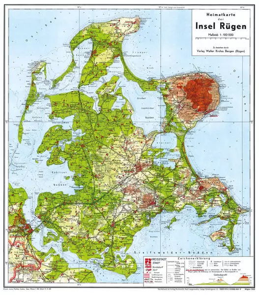 Historische Karte: Insel Rügen 1949 (gerollt) | 2022 | deutsch