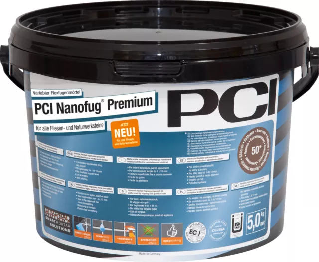 PCI Nanofug Premium 5 kg 24 Farben Flexfugenmörtel für alle Fliesen & Naturstein