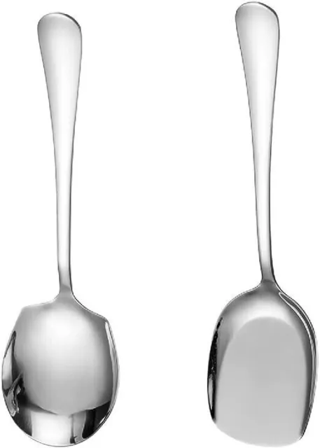 2 Large Stainless Steel Serving Spoons Kitchen Tool Buffet Serving Tools