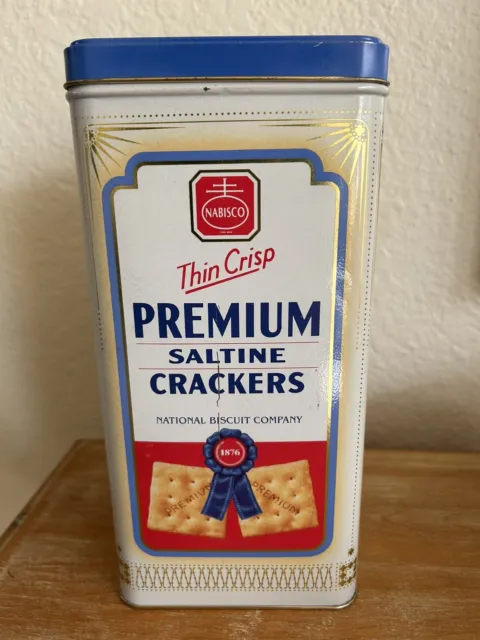 Vintage Nabisco Premium Crackers Tin Since 1876