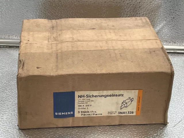 3x Siemens 3NA1 328 (500V 300A) Nh-Fusible/Neuf /Emballage D'Origine