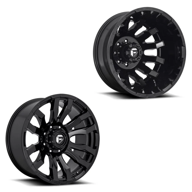 20X10 FUEL D675 Blitz Black PRE11 GM DUALLY SUPER SINGLE Wheels 8x6.5