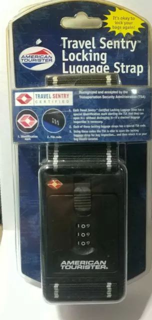 American Tourister Travel Sentry Locking Luggage Strap-Certified-NIP