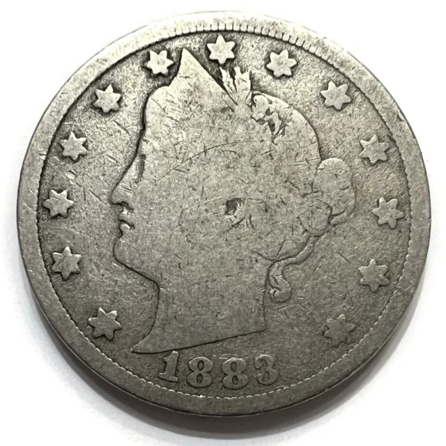 Liberty Head V Nickel 1883 Without Cents 5c Coin