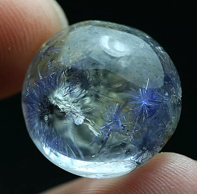 17.9Ct 100% Natural Clear Blue Dumortierite Crystal Quartz Pendant Polished