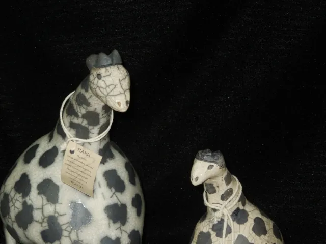 RAKU Crazy Clay Gerhard de Beer Giraffes South Africa Studio Pottery Hand Made 7