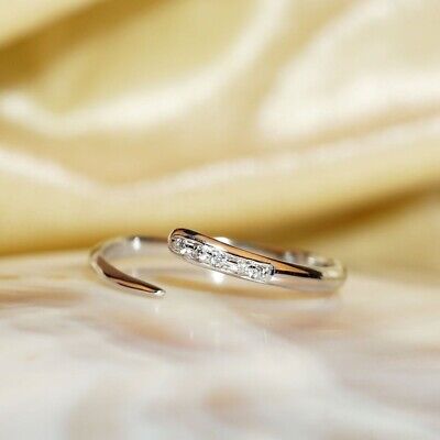 Natural Diamond Ring, Vintage Design 14k Solid Gold Ring, Eternity Diamond Ring
