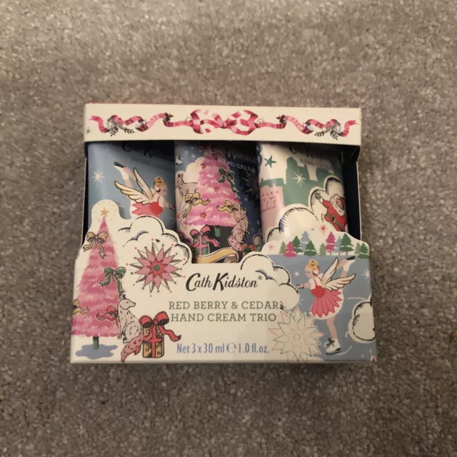 Cath Kidston Hand Cream Trio - Christmas Theme - 3 x 30ml - New Sealed