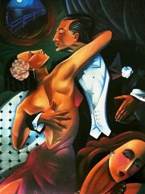 Ted Young-"Dancer (Tango)" Ltd Ed Lithograph/Paper/Hand Signed/#351/875/20"x 28"