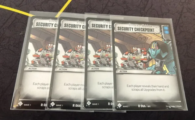 Transformers TCG SECURITY CHECKPOINT x4  Rare R 066/081 - Wave 1