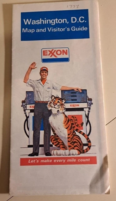 EXXON MAP AND visitors guide road map 1977 Washington DC vintage travel MAP $1.95 - PicClick