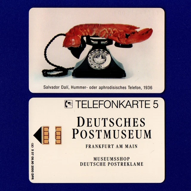 🙂 X 07 1990 ** PIENO!!!! Museo postale tedesco * SCHEDA TELEFONICA Salvador Dalì