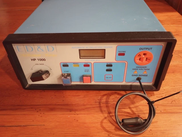 ED&D HP-1000 Automatic AC Hi-pot Tester / HP1000 Educated Design & Development ED&D HP-1000 Automatic AC Hi-pot Tester / HP1000 Educated Design & Development
